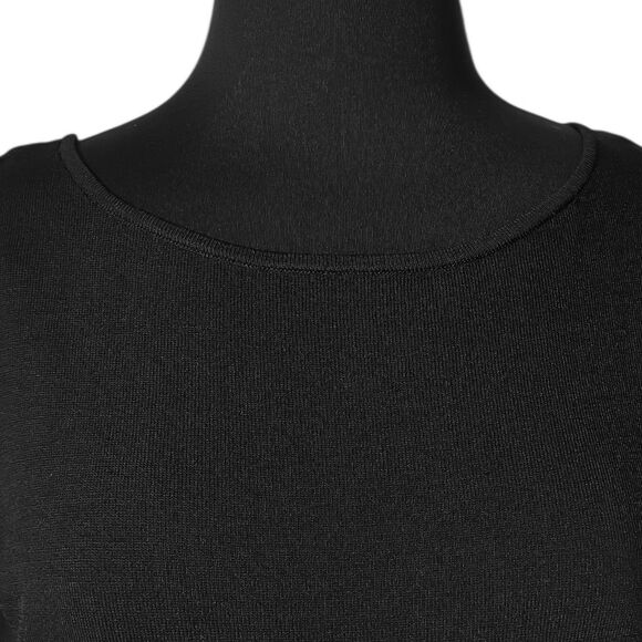 Ralph Lauren Women's Dress Black Midi Stretch Elegant Old Money Cocktail Party L - Picture 4 of 8